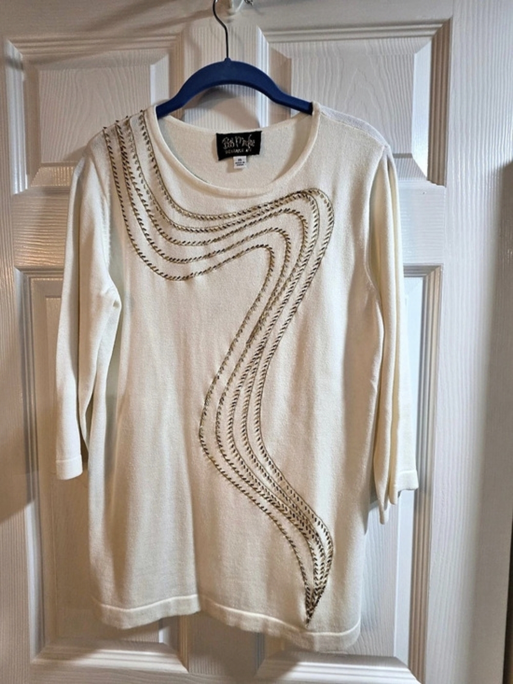 Bob Mackie Wearable Art Beaded Sweater Size XS